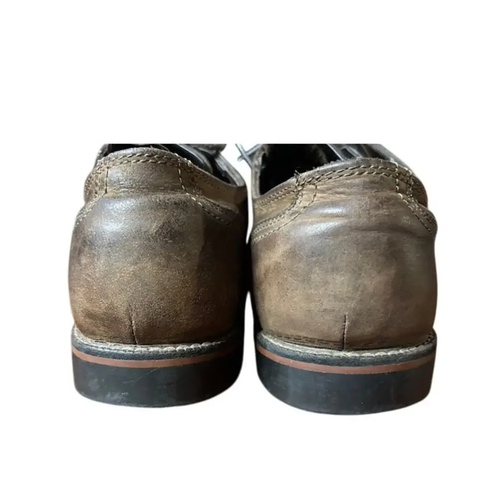 L. L. Bean Brown Leather Derby Shoes Oxford Lace Up Low-Tops Waterproof Mens 9